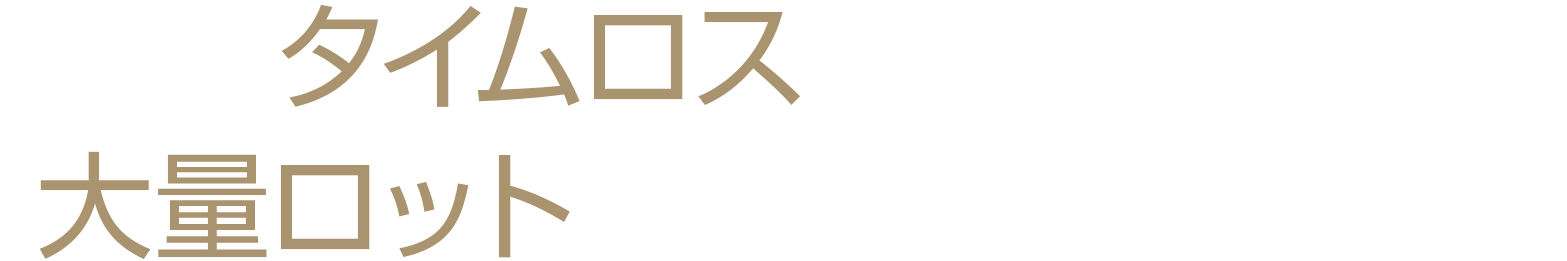 「製造タイムロス」を大幅に削減「大量ロット生産」に完全対応